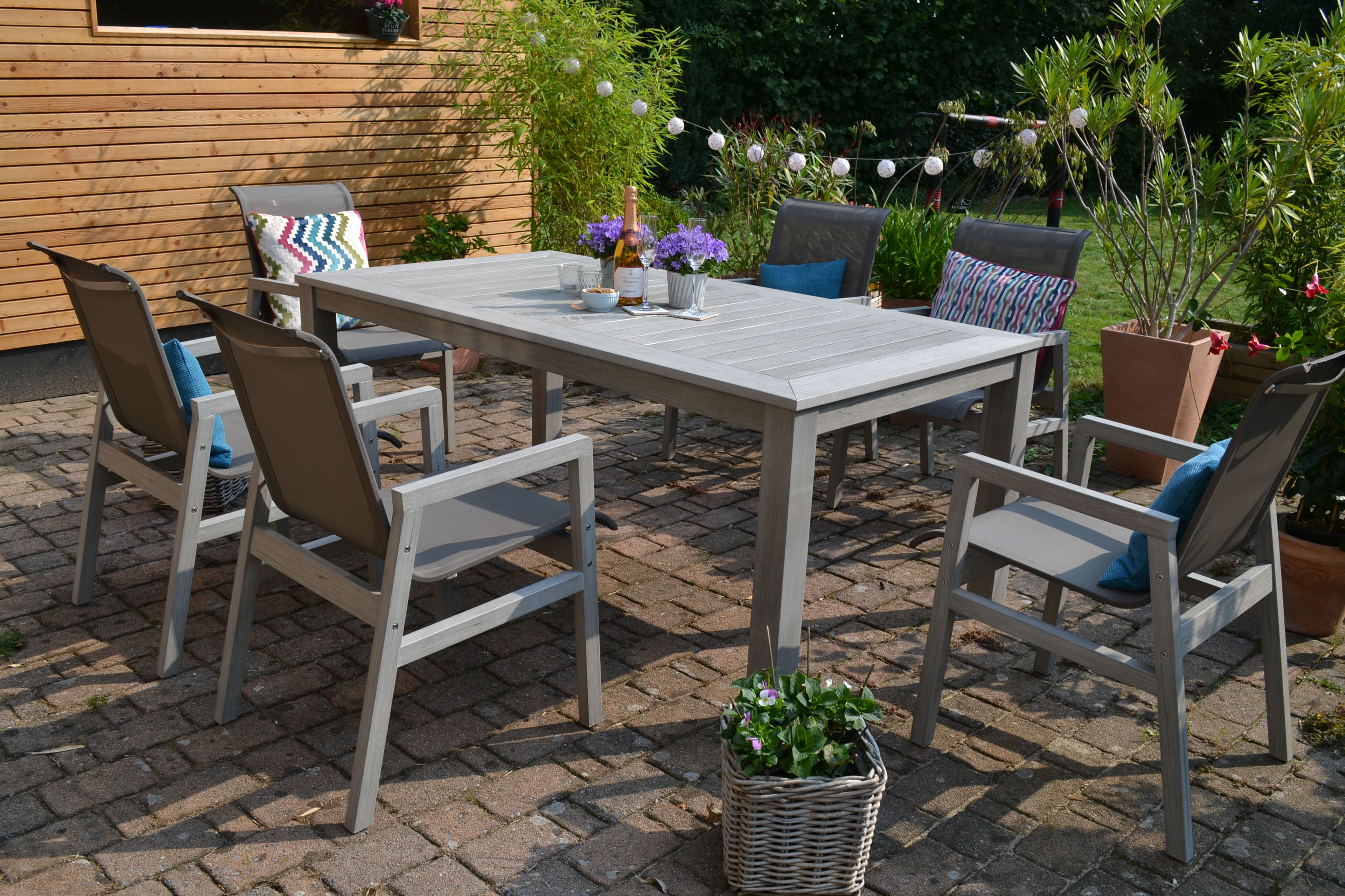 DSC_0395OYAdpJ1BAkML3 Esstisch Parsons 193 x 100 cm mit 6 Sesseln Flavium Vintage Grey