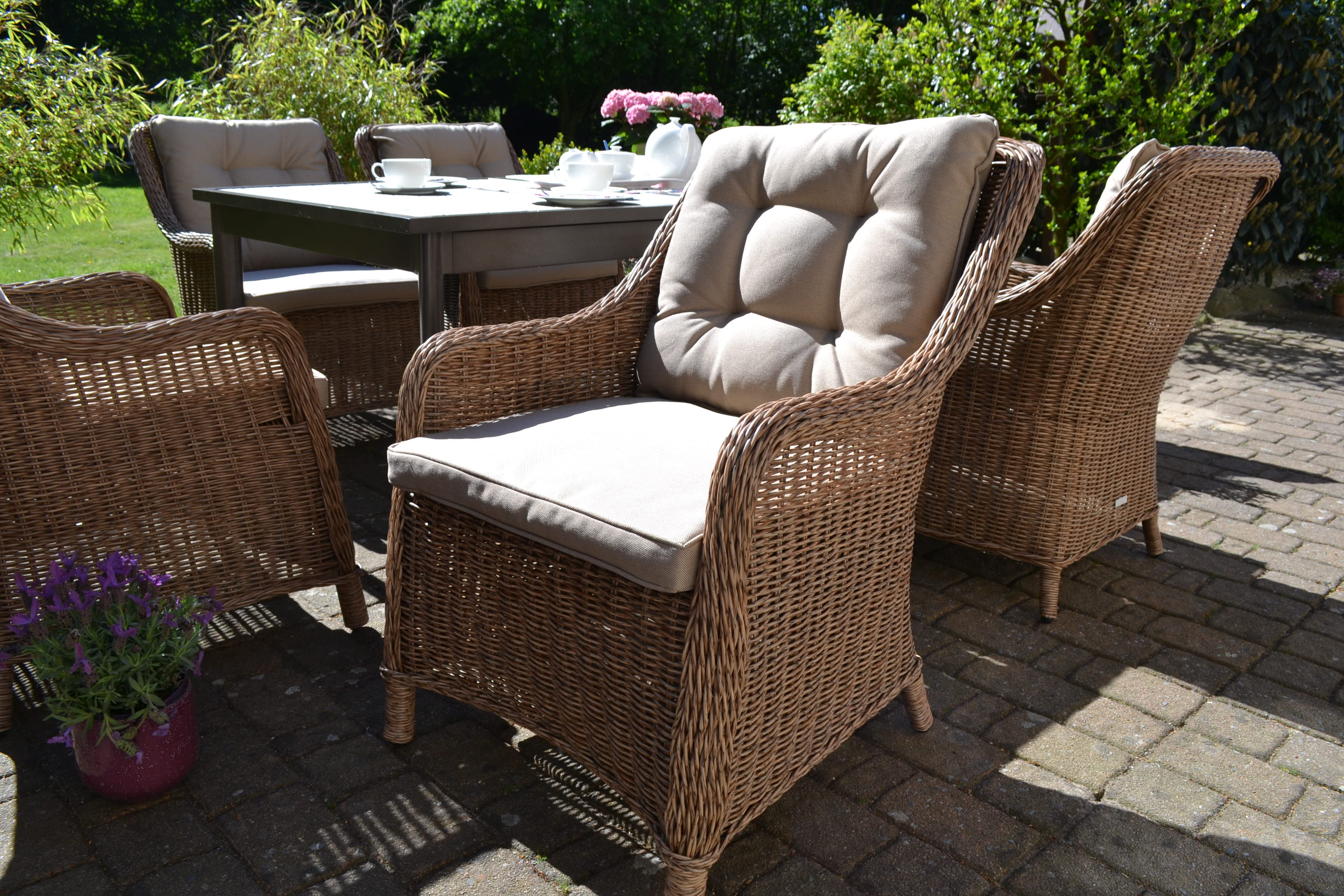 DSC_0380 1x Sitz- und Rückenpolster für Sessel Garnitur Como in hellbraun